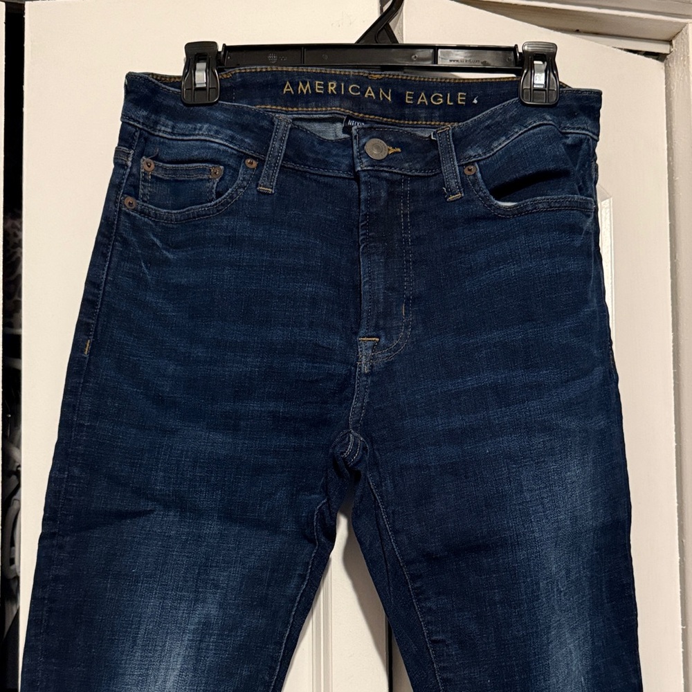 American Eagle Outfitters Men's Dark Blue Skinny Jeans